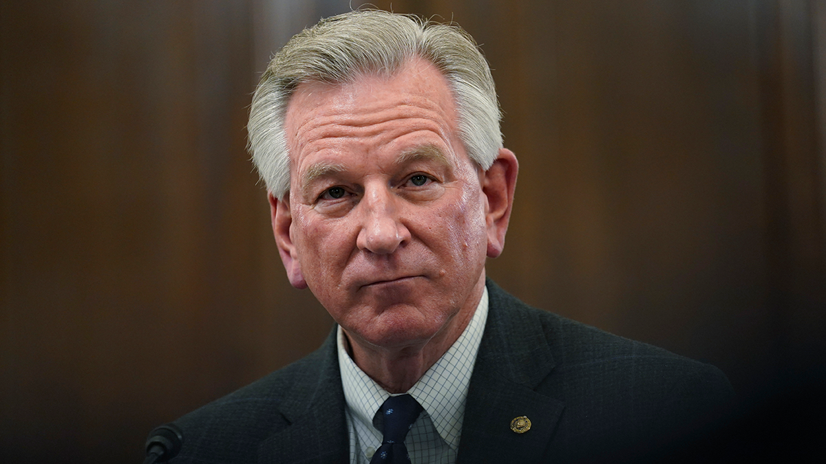 Sen. Tommy Tuberville, R-Ala., listens during a Senate Agriculture, Nutrition, and Forestry Committee hearing on Capitol Hill in Washington, Thursday, March 11, 2021, on climate change. (AP Photo/Susan Walsh)