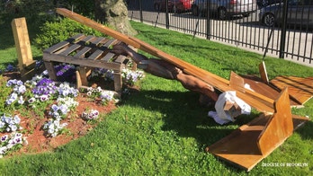 NYC church attack: Jesus statue toppled, American flag burned