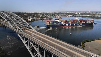 Largest container ship on East Coast docks in New Jersey