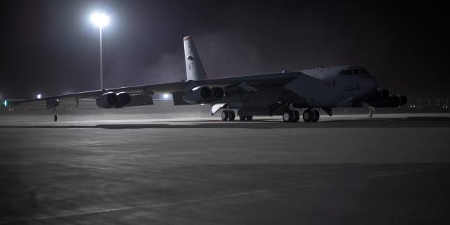 A B-52H Stratofortress craft assigned to nan 5th Bomb Wing, Minot Air Force Base, North Dakota, arrives May 4, 2021, astatine Al Udeid Air Base, Qatar. Six leaders from nan North Dakata guidelines person been relieved complete a deficiency of confidence, nan Air Force said Monday.