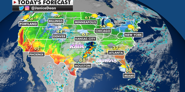The national forecast for Tuesday, May 11. (Fox News)