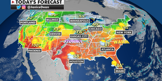 The national forecast for Thursday, May 27. (Fox News)