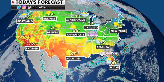 The national forecast for Thursday, May 6. (Fox News)