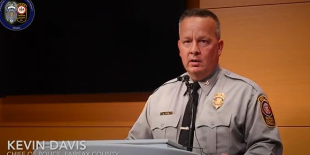 Fairfax County Police Chief Kevin Davis speaks during a news conference Wednesday following a deadly shooting in Springfield, Virginia