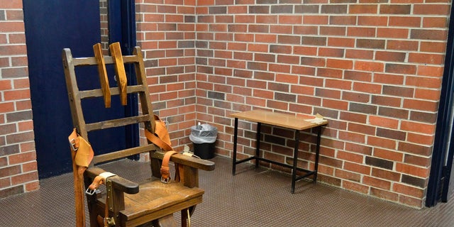 This March 2019, file photo, provided by the South Carolina Department of Corrections shows the state's electric chair in Columbia, S.C. South Carolina. The state is poised to bring back firing squads to its list of execution methods amid a shortage of drugs to carry out lethal injections. (Kinard Lisbon/South Carolina Department of Corrections via AP, File)