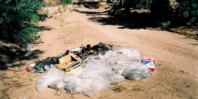 This undated photo provided by the Yavapai County Sheriff's Office shows the site outside Prescott, Arizona, where Pamela Pitts' body was found in 1988 among a pile of trash. Pitts' then-roommate, Shelly Harmon, recently confessed to killing her and was sentenced to time she already had served in another killing. (Yavapai County Sheriff's Office via AP)