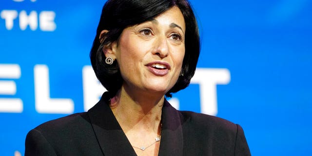 FILE: Dr. Rochelle Walensky, speaks during an event in Wilmington, Del.