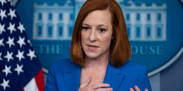 White House Press Secretary Jen Psaki speaks during a briefing at the White House, Monday, May 17, 2021, in Washington. Psaki defended President Biden against allegations from progressives that he hasn't done enough to push voting reforms. (AP Photo/Evan Vucci)