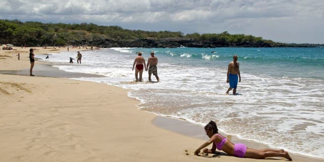 Hāpuna Beach Park is located on the Big Island of Hawaii. Coastal scientist Stephen "Dr. Beach" Leatherman, says this beach is the best in the country for 2021. (Michael Darden/West Hawaii Today via AP)