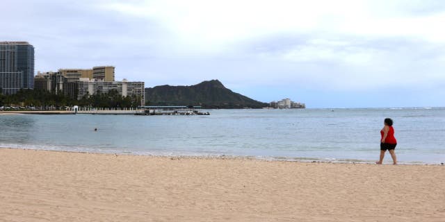 Duke Kahanamoku Beach is located on the west end of Waikiki, Hawaii. (AP Photo/Caleb Jones)