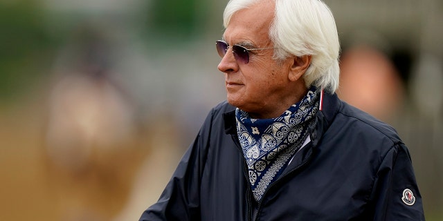 Trainer Bob Baffert watches workouts at Churchill Downs Wednesday, April 28, 2021, in Louisville, Ky. The 147th running of the Kentucky Derby is scheduled for Saturday, May 1.