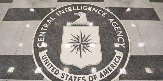 CIA logo at the agency's headquarters.