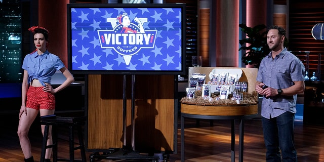 Cade Courtley, a former Navy SEAL from Austin, Texas, appears on ‘Shark Tank’ to pitch his patriotic coffee business Victory Coffees in June 2016. (Michael Desmond/Walt Disney Television via Getty Images)