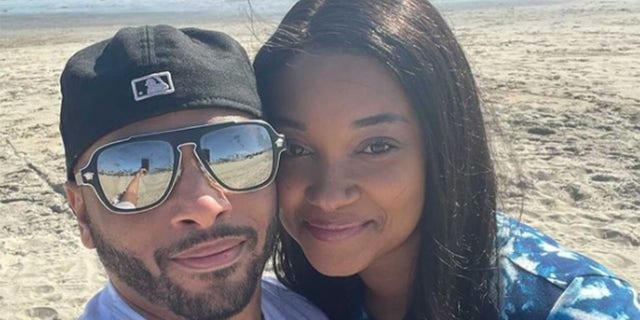 Krystal and Patrick Duhaney from Los Angeles County. Leave the cash on several baby products to help parents who may be struggling. (Courtesy of Krystal Duhaney)