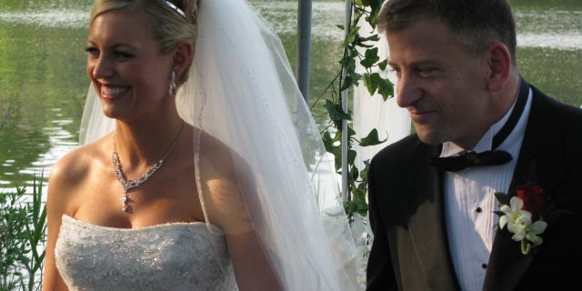 The two of us on our wedding day. May 16 is our anniversary.