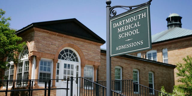 UNITED STATES - JUNE 02:  A sign stands outside the Dartmouth Medical School admissions office on the campus of Dartmouth College, the smallest school in the Ivy League, in Hanover, New Hampshire, U.S., on Tuesday, June 2, 2009.  (Photo by Cheryl Senter/Bloomberg via Getty Images)