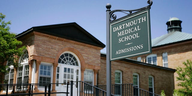 UNITED STATES - JUNE 02:  A sign stands outside the Dartmouth Medical School admissions office on the campus of Dartmouth College, the smallest school in the Ivy League, in Hanover, New Hampshire, U.S., on Tuesday, June 2, 2009.  (Photo by Cheryl Senter/Bloomberg via Getty Images)