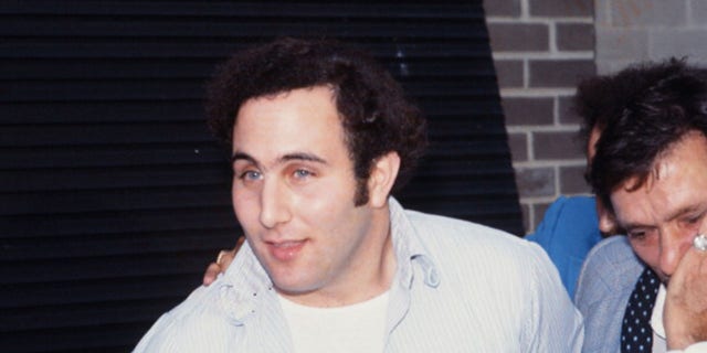 Police officers escort accused (and ultimately convicted) serial killer David Berkowitz (left), known as the Son of Sam, into the 84th precinct station, New York, New York, Aug. 10, 1977. (Photo by Robert R. McElroy/Getty Images)