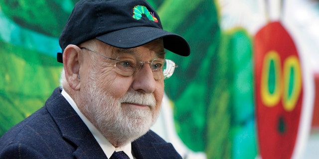 Author Eric Carle reads his classic children's book "The Very Hungry Caterpillar" on the NBC "Today" television program in New York on Oct. 8, 2009, as part of Jumpstart's 4th annual National Read for the Record Day.