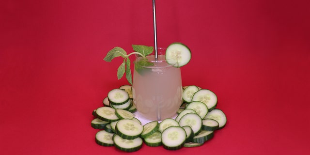 The Cucumber Lemon Refresher includes vodka, mint, cucumbers and lemonade. (Cortney Moore/Fox News)