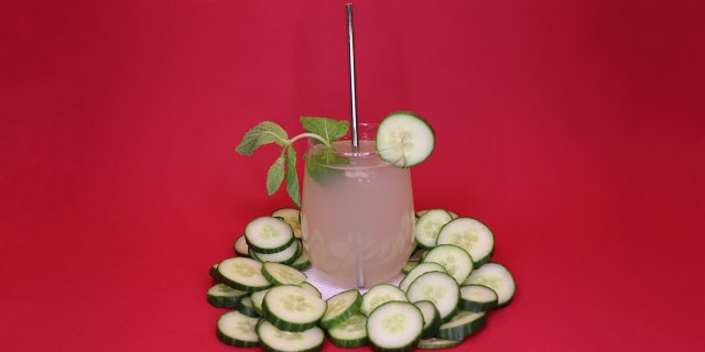 The Cucumber Lemon Refresher includes vodka, mint, cucumbers and lemonade. (Cortney Moore/Fox News)