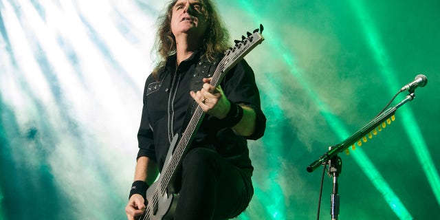 David Ellefson from Megadeth performs at Zenith de Paris on January 28, 2020, in Paris, France.