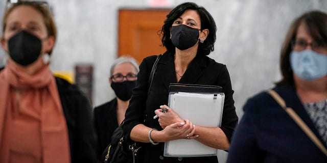 UNITED STATES - May 18: CDC Director Rochelle Walensky arrives to testify before the Senate Appropriations Subcommittee on Labor, Health and Human Services, Education and Related Agencies for its hearing on Review of the FY2022 Budget Blueprint for the Centers for Disease Control and Prevention in Washington on Wednesday, May 19, 2021. (Photo by Caroline Brehman/CQ-Roll Call, Inc via Getty Images)