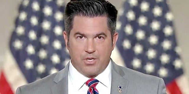 In this screenshot from the RNC’s livestream of the 2020 Republican National Convention, Pennsylvania congressional nominee Sean Parnell addresses the virtual convention on August 24, 2020. (Photo Courtesy of the Committee on Arrangements for the 2020 Republican National Committee via Getty Images)