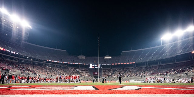 A general wide view of Ohio Stadium during a regular-season game between the Ohio State Buckeyes and Rutgers Scarlet Knights on November 7, 2020, in Columbus, Ohio. (Photo by Benjamin Solomon/Getty Images)