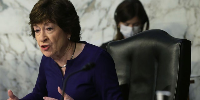 NOI. Suo. Susan Collins, R-Maine, speaks on Capitol Hill, Maggio 12, 2021. (Getty Images)