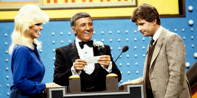 Loni Anderson is no stranger to game shows. Here she is with host Richard Dawson and 'The Love Boat' star Fred Grandy in 'Family Feud,' circa 1979.