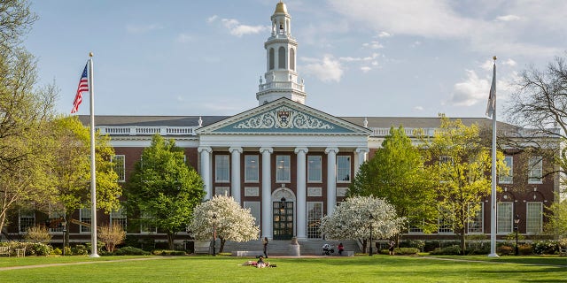 FILE – CAMBRIDGE, USA - APRIL 2, 2018: view of the historic architecture of Harvard University in Cambridge, Mass.