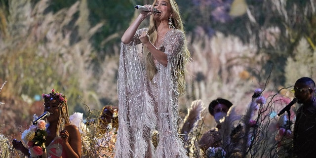 Jennifer Lopez performs at "Vax Live: The Concert to Reunite the World" on Sunday, May 2, 2021, at SoFi Stadium in Inglewood, Calif. 