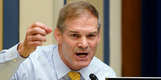 Rep. Jim Jordan, R-Ohio, speaks during a House Select Subcommittee on Capitol Hill in Washington, Wednesday, May 19, 2021.