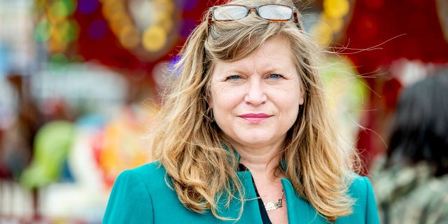 New York City candidate for mayor Kathryn Garcia at the reopening of Coney Island Amusement Parks on April 9, 2021 in New York City. (Photo by Roy Rochlin/Getty Images)
