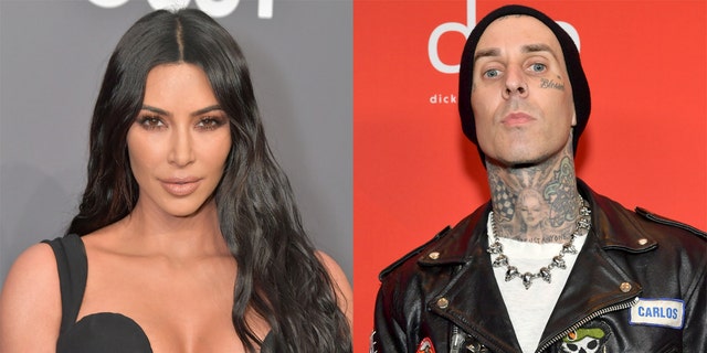 Kim Kardashian explained that rumors that she and Travis Barker hooked up are a 'false narrative.'