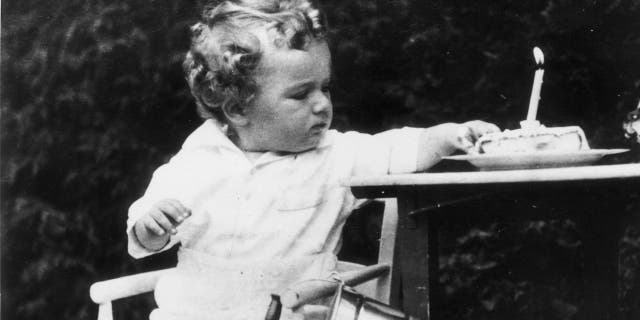 1931: Charles Augustus Lindbergh Jr, son of the American aviator, on his first birthday. A few months later he was kidnapped from his home and murdered. (Photo by BIPS/Getty Images)