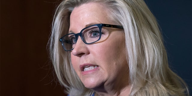 Rep. Liz Cheney, R-Wyo., speaks to reporters after House Republicans voted to oust her from her leadership post as chair of the House Republican Conference at the Capitol in Washington, Wednesday, May 12, 2021. (AP Photo/J. Scott Applewhite)