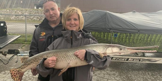 Anthony Schnur, Jr., from Pevely, Missouri, caught this 32-pound, 10-ounce longnose gar on April 7.