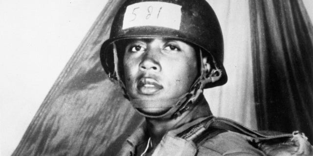 Pfc. Milton Olive III jumped on a grenade to save his fellow soldiers during the Vietnam War. (US Army/PhotoQuest/Getty Images)