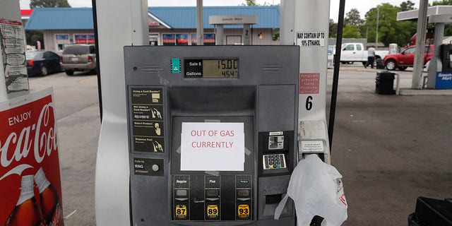 The Speedy Mart in Beulaville, N.C., was out of gasoline Tuesday, May 11, 2021.