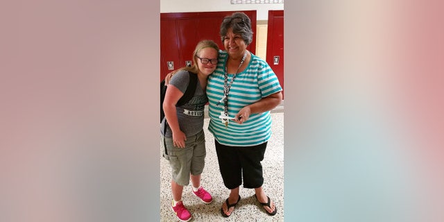 Madison Moore and her paraprofessional Sheila Chambers