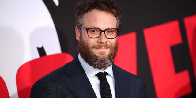 Rogen also recorded peeing into a bottle in front of a security camera.  (Photo by Christopher Polk/Getty Images)