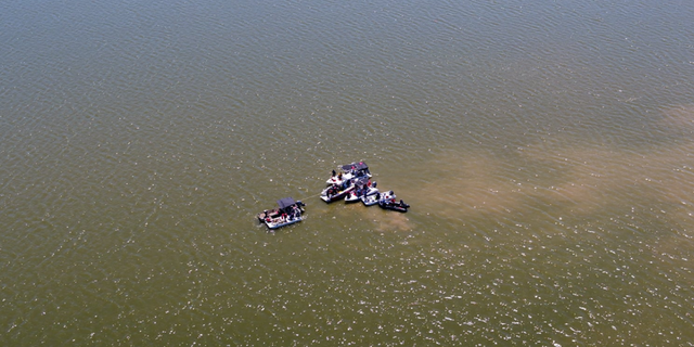 Efforts are focused on a half-mile-wide debris field at Percy Priest Lake.