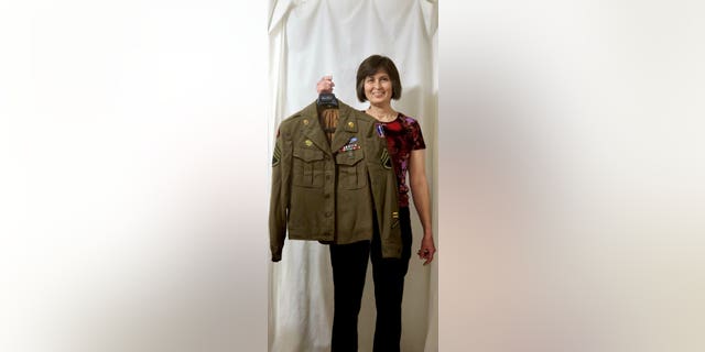 Donna Furuike with the jacket.