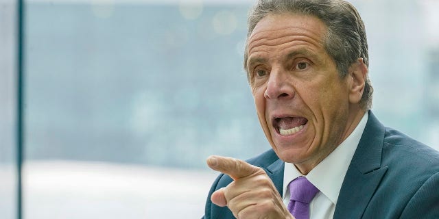 New York Gov. Andrew Cuomo speaks during a news conference, Tuesday, May 11, 2021, in New York. (AP Photo/Mary Altaffer)