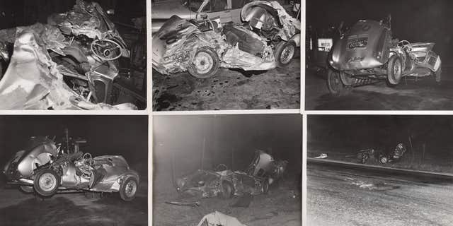 Photos from the scene of James Dean's fatal crash.