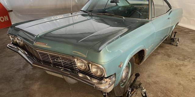 The 1965 Chevrolet Impala used by Duane Earl Pope during the robbery of the Farmer's State Bank in Big Springs, Neb.