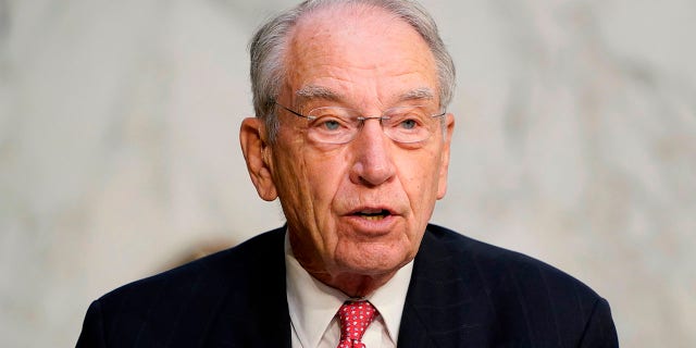 Sen. Chuck Grassley, R-Iowa, speaks during testimony from Supreme Court nominee Judge Amy Coney Barrett on the third day of her confirmation hearing before the Senate Judiciary Committee on Capitol Hill on Oct. 14, 2020 in Washington, D.C. (SUSAN WALSH/POOL/AFP via Getty Images)