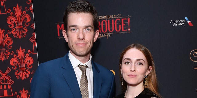 NEW YORK, NY - JULY 25: John Mulaney and Annamarie Tendler pose at the opening night party for the new musical based on the film "Moulin Rouge! The Musical" on Broadway at The Hammerstein Ballroom on July 25, 2019 in New York City. 